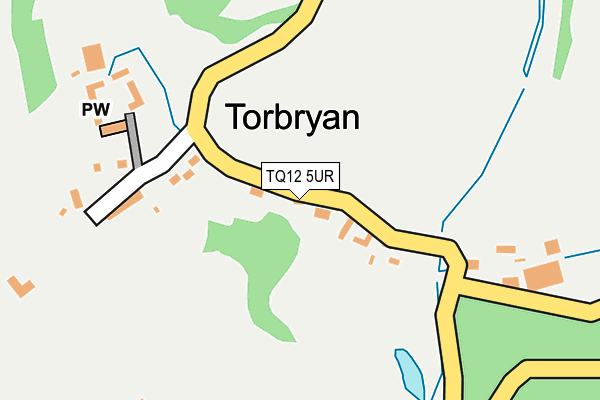 TQ12 5UR map - OS OpenMap – Local (Ordnance Survey)