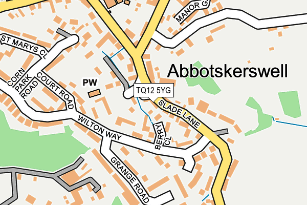 TQ12 5YG map - OS OpenMap – Local (Ordnance Survey) TQ12 5YG map - OS OpenMap – Local (Ordnance Survey)