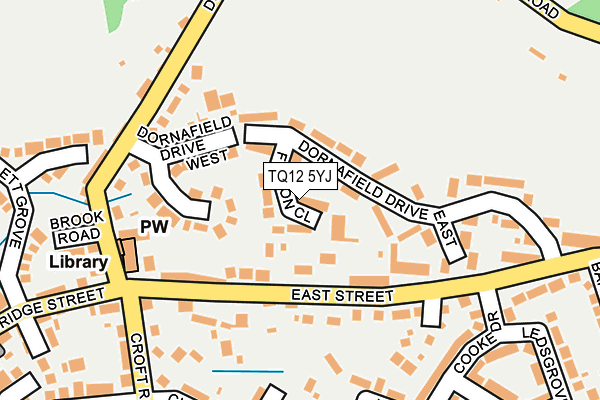 TQ12 5YJ map - OS OpenMap – Local (Ordnance Survey) TQ12 5YJ map - OS OpenMap – Local (Ordnance Survey)