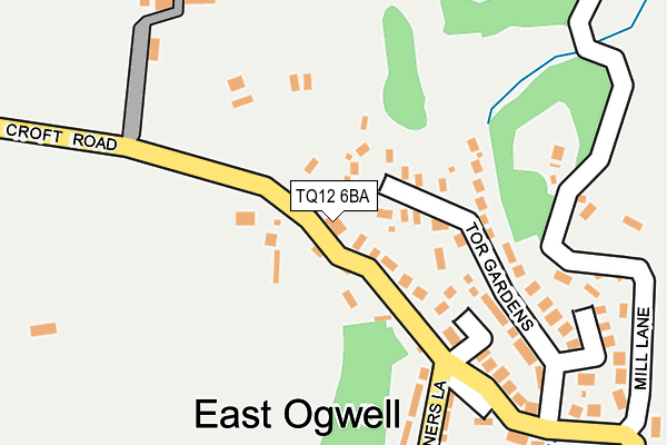 TQ12 6BA map - OS OpenMap – Local (Ordnance Survey) TQ12 6BA map - OS OpenMap – Local (Ordnance Survey)