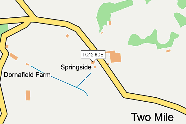 TQ12 6DE map - OS OpenMap – Local (Ordnance Survey)