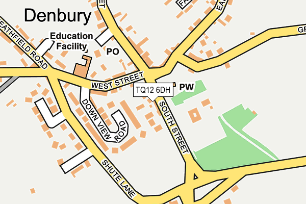 TQ12 6DH map - OS OpenMap – Local (Ordnance Survey) TQ12 6DH map - OS OpenMap – Local (Ordnance Survey)