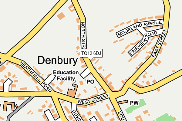TQ12 6DJ map - OS OpenMap – Local (Ordnance Survey) TQ12 6DJ map - OS OpenMap – Local (Ordnance Survey)