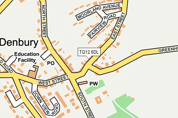 TQ12 6DL map - OS OpenMap – Local (Ordnance Survey) TQ12 6DL map - OS OpenMap – Local (Ordnance Survey)