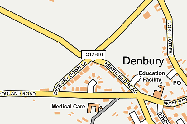 TQ12 6DT map - OS OpenMap – Local (Ordnance Survey)