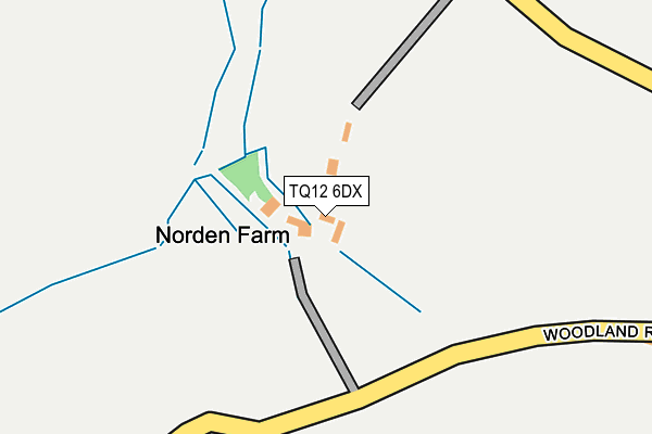 TQ12 6DX map - OS OpenMap – Local (Ordnance Survey) TQ12 6DX map - OS OpenMap – Local (Ordnance Survey)