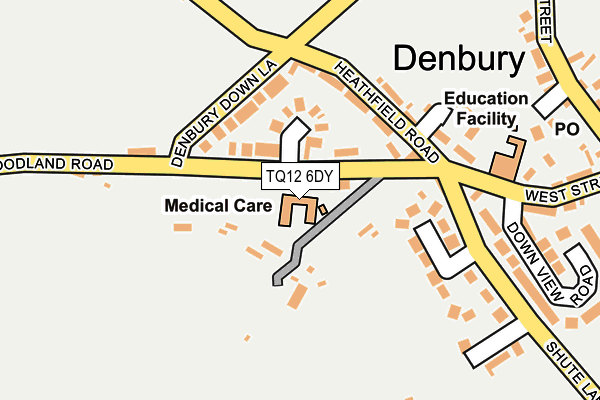 TQ12 6DY map - OS OpenMap – Local (Ordnance Survey)