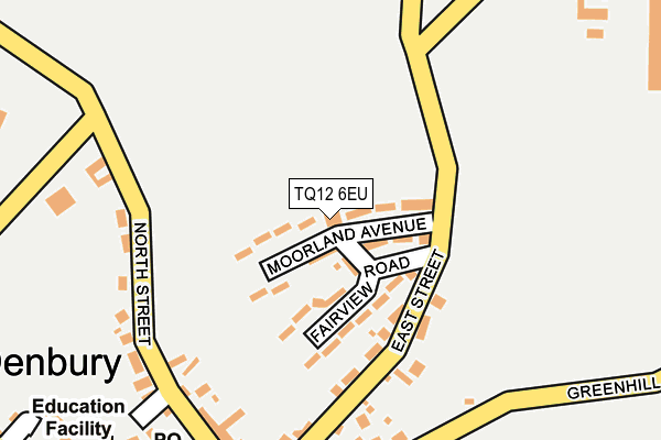 TQ12 6EU map - OS OpenMap – Local (Ordnance Survey) TQ12 6EU map - OS OpenMap – Local (Ordnance Survey)