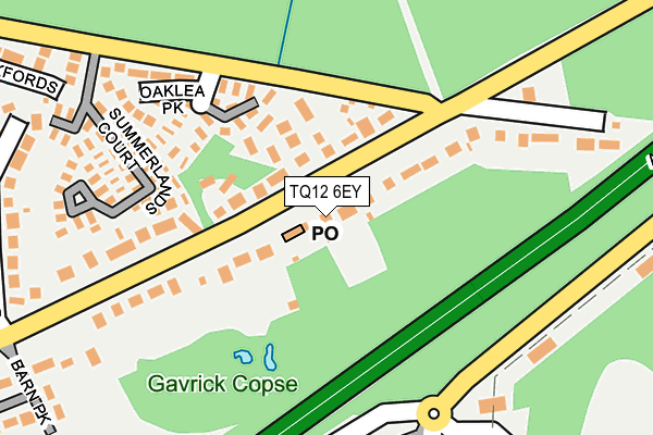 TQ12 6EY map - OS OpenMap – Local (Ordnance Survey) TQ12 6EY map - OS OpenMap – Local (Ordnance Survey)