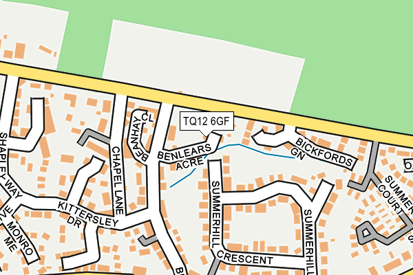 TQ12 6GF map - OS OpenMap – Local (Ordnance Survey) TQ12 6GF map - OS OpenMap – Local (Ordnance Survey)