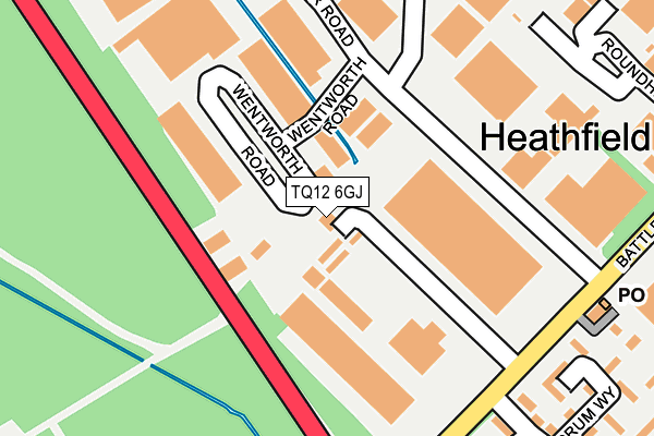 TQ12 6GJ map - OS OpenMap – Local (Ordnance Survey)