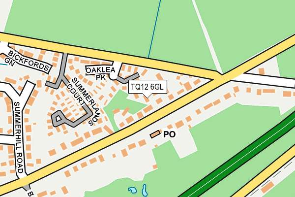 TQ12 6GL map - OS OpenMap – Local (Ordnance Survey) TQ12 6GL map - OS OpenMap – Local (Ordnance Survey)