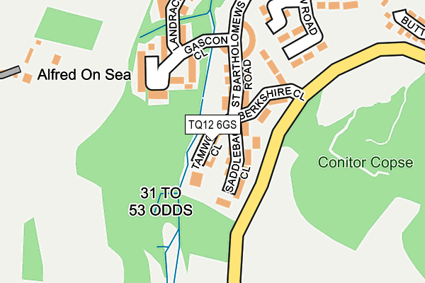 TQ12 6GS map - OS OpenMap – Local (Ordnance Survey) TQ12 6GS map - OS OpenMap – Local (Ordnance Survey)