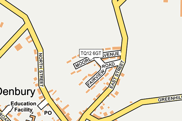 TQ12 6GT map - OS OpenMap – Local (Ordnance Survey) TQ12 6GT map - OS OpenMap – Local (Ordnance Survey)