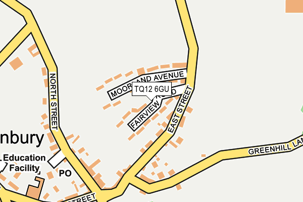 TQ12 6GU map - OS OpenMap – Local (Ordnance Survey) TQ12 6GU map - OS OpenMap – Local (Ordnance Survey)