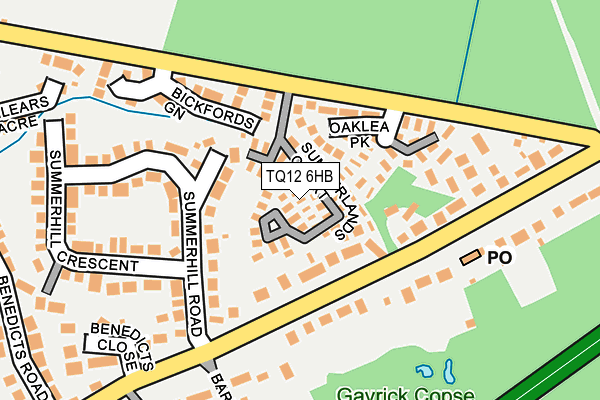TQ12 6HB map - OS OpenMap – Local (Ordnance Survey) TQ12 6HB map - OS OpenMap – Local (Ordnance Survey)