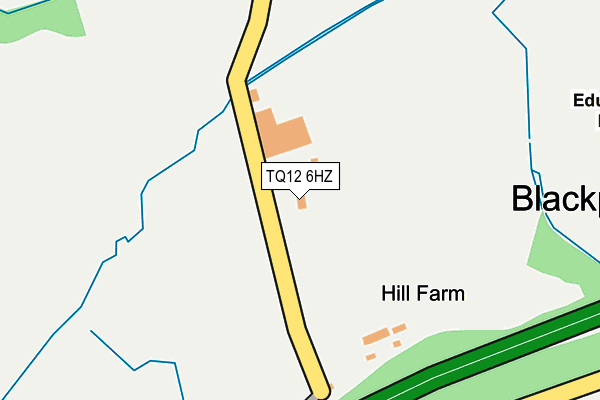 TQ12 6HZ map - OS OpenMap – Local (Ordnance Survey)
