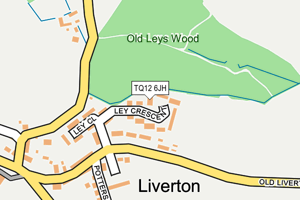 TQ12 6JH map - OS OpenMap – Local (Ordnance Survey)