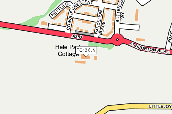 TQ12 6JN map - OS OpenMap – Local (Ordnance Survey)