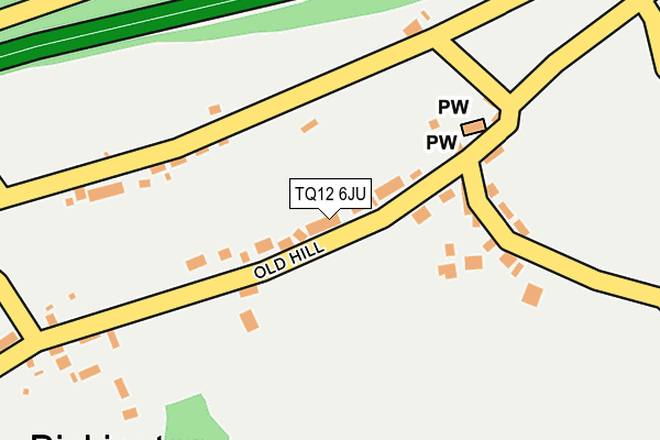 TQ12 6JU map - OS OpenMap – Local (Ordnance Survey)