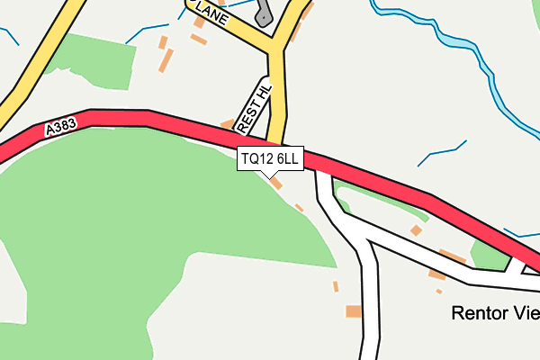 TQ12 6LL map - OS OpenMap – Local (Ordnance Survey) TQ12 6LL map - OS OpenMap – Local (Ordnance Survey)