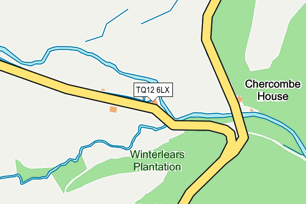 TQ12 6LX map - OS OpenMap – Local (Ordnance Survey)