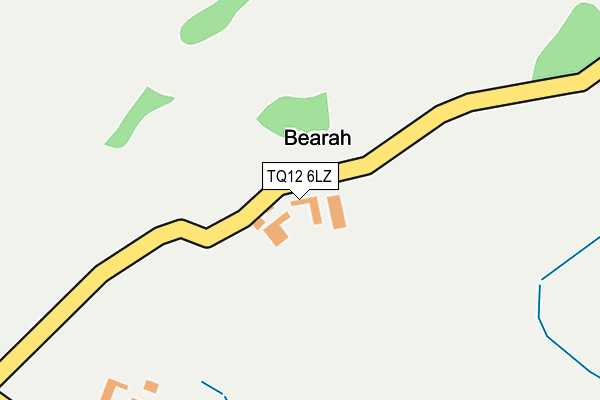 TQ12 6LZ map - OS OpenMap – Local (Ordnance Survey)