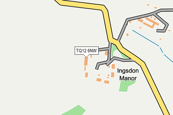 TQ12 6NW map - OS OpenMap – Local (Ordnance Survey) TQ12 6NW map - OS OpenMap – Local (Ordnance Survey)