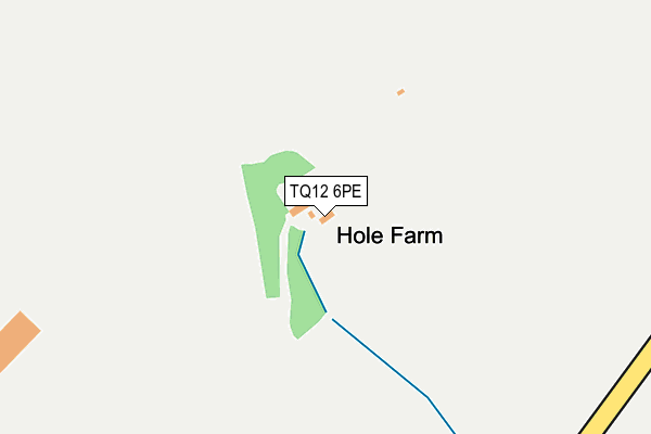 TQ12 6PE map - OS OpenMap – Local (Ordnance Survey)