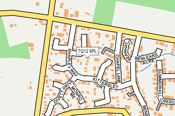 TQ12 6PL map - OS OpenMap – Local (Ordnance Survey) TQ12 6PL map - OS OpenMap – Local (Ordnance Survey)
