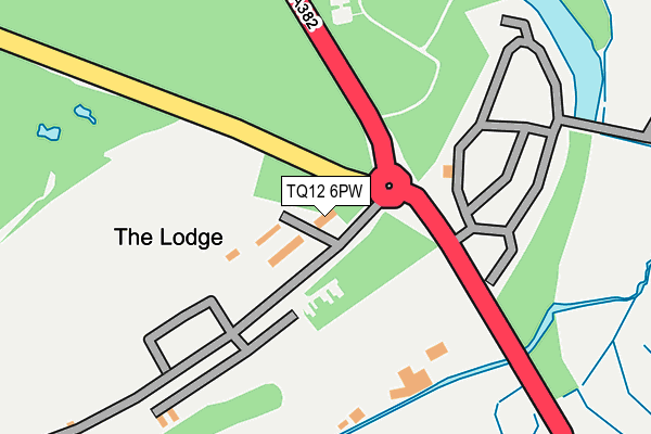 TQ12 6PW map - OS OpenMap – Local (Ordnance Survey) TQ12 6PW map - OS OpenMap – Local (Ordnance Survey)