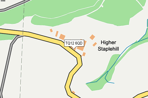 TQ12 6QD map - OS OpenMap – Local (Ordnance Survey) TQ12 6QD map - OS OpenMap – Local (Ordnance Survey)