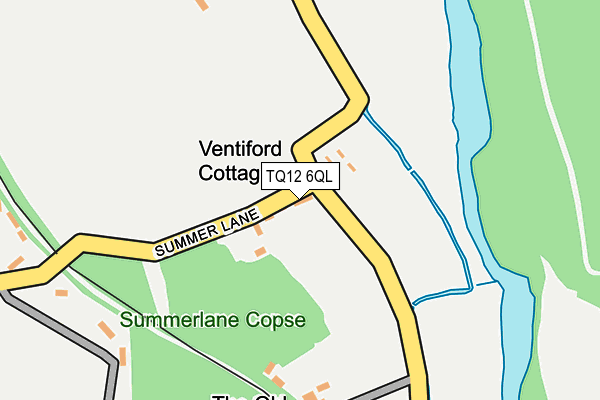 TQ12 6QL map - OS OpenMap – Local (Ordnance Survey) TQ12 6QL map - OS OpenMap – Local (Ordnance Survey)