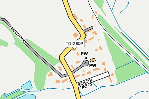 TQ12 6QP map - OS OpenMap – Local (Ordnance Survey)