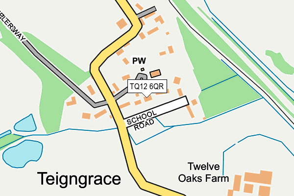 TQ12 6QR map - OS OpenMap – Local (Ordnance Survey) TQ12 6QR map - OS OpenMap – Local (Ordnance Survey)
