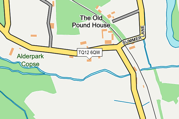 TQ12 6QW map - OS OpenMap – Local (Ordnance Survey) TQ12 6QW map - OS OpenMap – Local (Ordnance Survey)