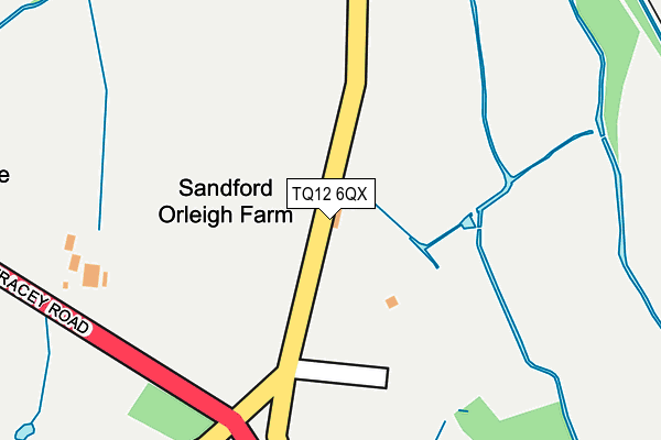 TQ12 6QX map - OS OpenMap – Local (Ordnance Survey)