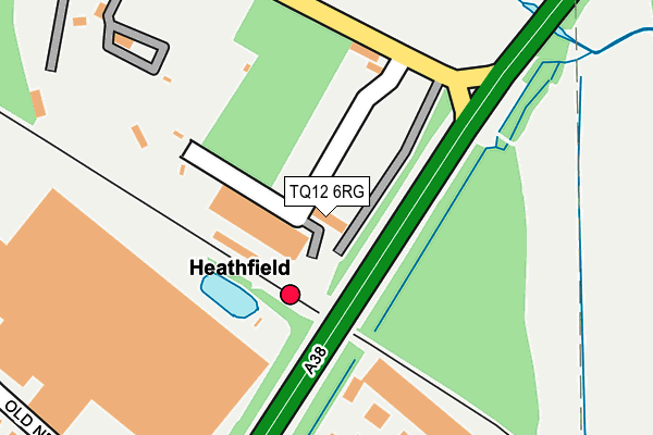 TQ12 6RG map - OS OpenMap – Local (Ordnance Survey)