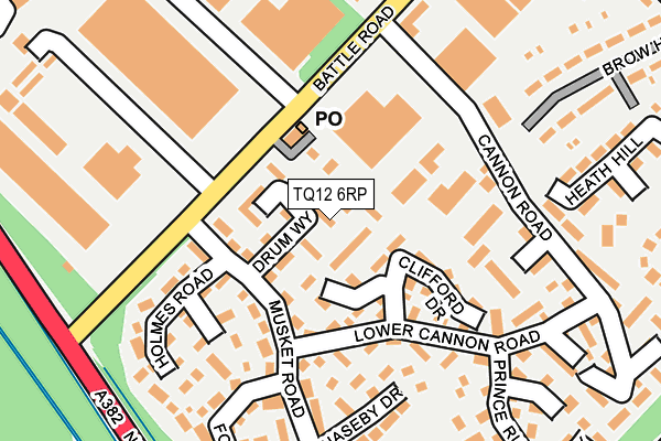 TQ12 6RP map - OS OpenMap – Local (Ordnance Survey) TQ12 6RP map - OS OpenMap – Local (Ordnance Survey)