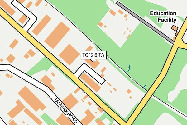 TQ12 6RW map - OS OpenMap – Local (Ordnance Survey) TQ12 6RW map - OS OpenMap – Local (Ordnance Survey)