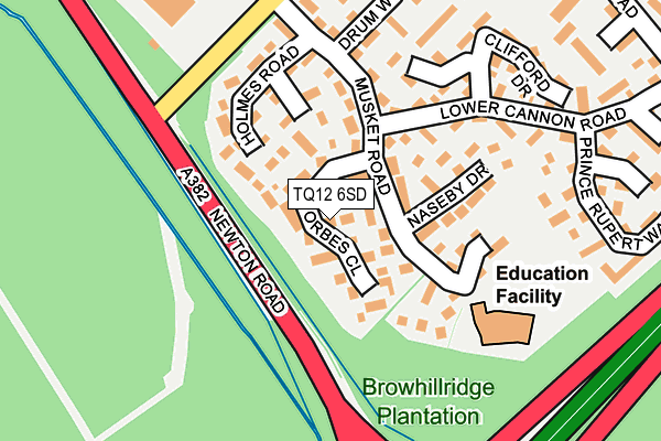 TQ12 6SD map - OS OpenMap – Local (Ordnance Survey) TQ12 6SD map - OS OpenMap – Local (Ordnance Survey)
