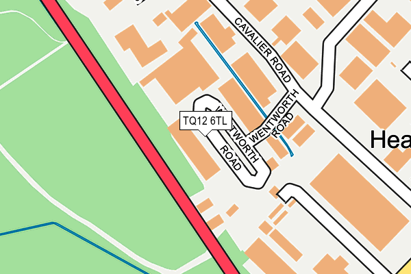 TQ12 6TL map - OS OpenMap – Local (Ordnance Survey) TQ12 6TL map - OS OpenMap – Local (Ordnance Survey)