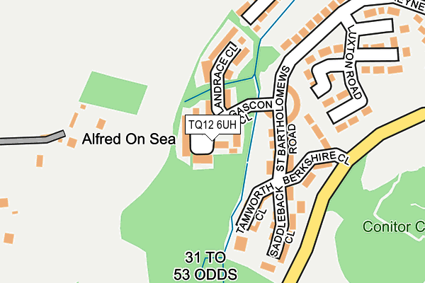 TQ12 6UH map - OS OpenMap – Local (Ordnance Survey)