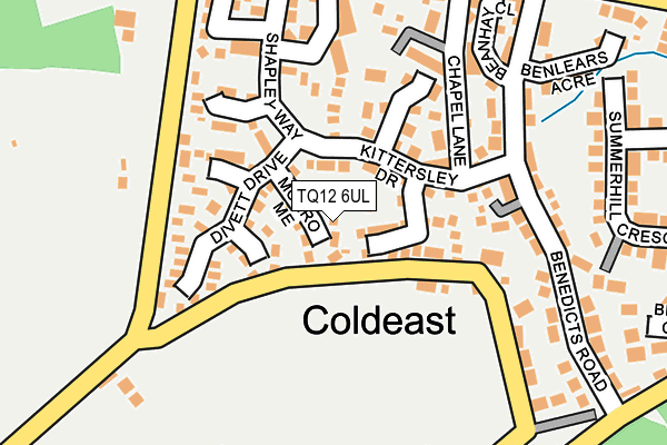 TQ12 6UL map - OS OpenMap – Local (Ordnance Survey)