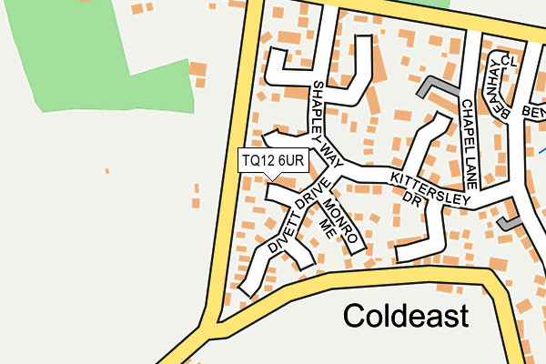 TQ12 6UR map - OS OpenMap – Local (Ordnance Survey) TQ12 6UR map - OS OpenMap – Local (Ordnance Survey)