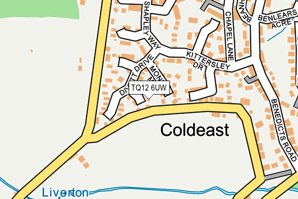 TQ12 6UW map - OS OpenMap – Local (Ordnance Survey) TQ12 6UW map - OS OpenMap – Local (Ordnance Survey)