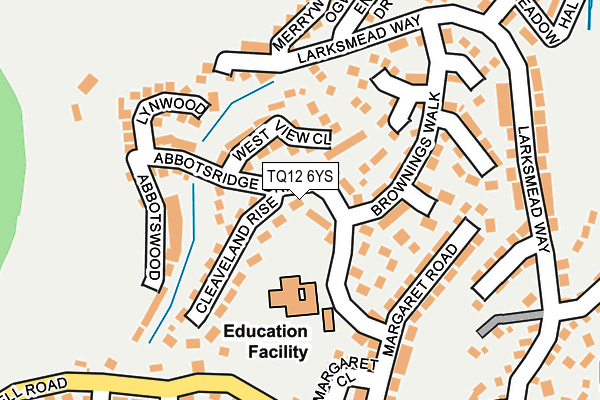 TQ12 6YS map - OS OpenMap – Local (Ordnance Survey)