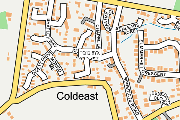 TQ12 6YX map - OS OpenMap – Local (Ordnance Survey) TQ12 6YX map - OS OpenMap – Local (Ordnance Survey)