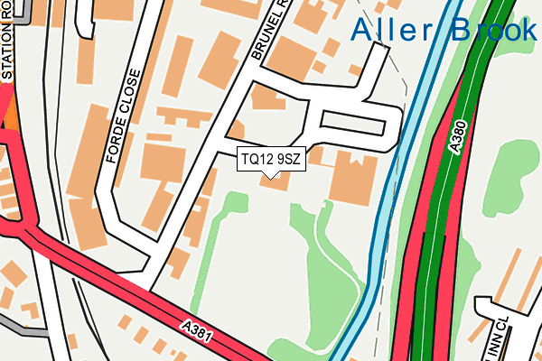 TQ12 9SZ map - OS OpenMap – Local (Ordnance Survey) TQ12 9SZ map - OS OpenMap – Local (Ordnance Survey)