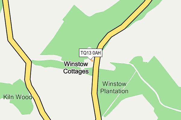 TQ13 0AH map - OS OpenMap – Local (Ordnance Survey)